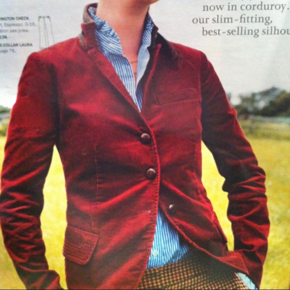 NWOT J Crew Corduroy Sienna/Rust Blazer